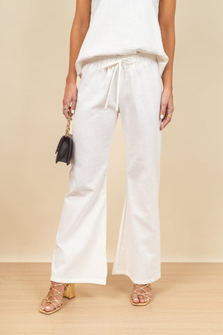Pantalon Mimi Linen Blanc