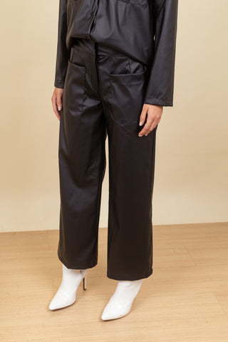 Pantalon Asia Leather Noir