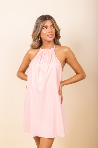 Vestido Verónica Pink Linen